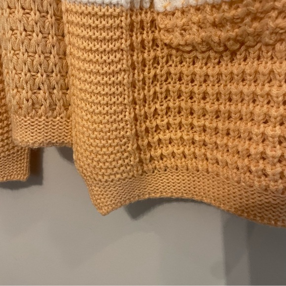 Handmade Cottagecore Knitted Colorblock Long Cardigan - Size L/XL - Picture 6 of 11